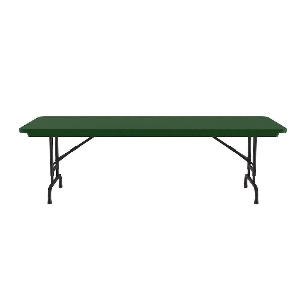 Adjustable Height Commercial Blow-Molded Plastic Folding Table 30x72"