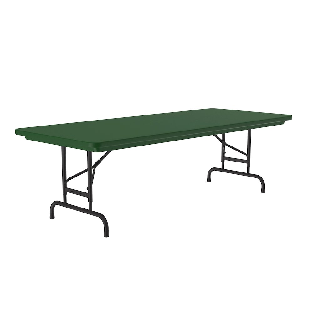 Adjustable Height Commercial Blow-Molded Plastic Folding Table 30x72"