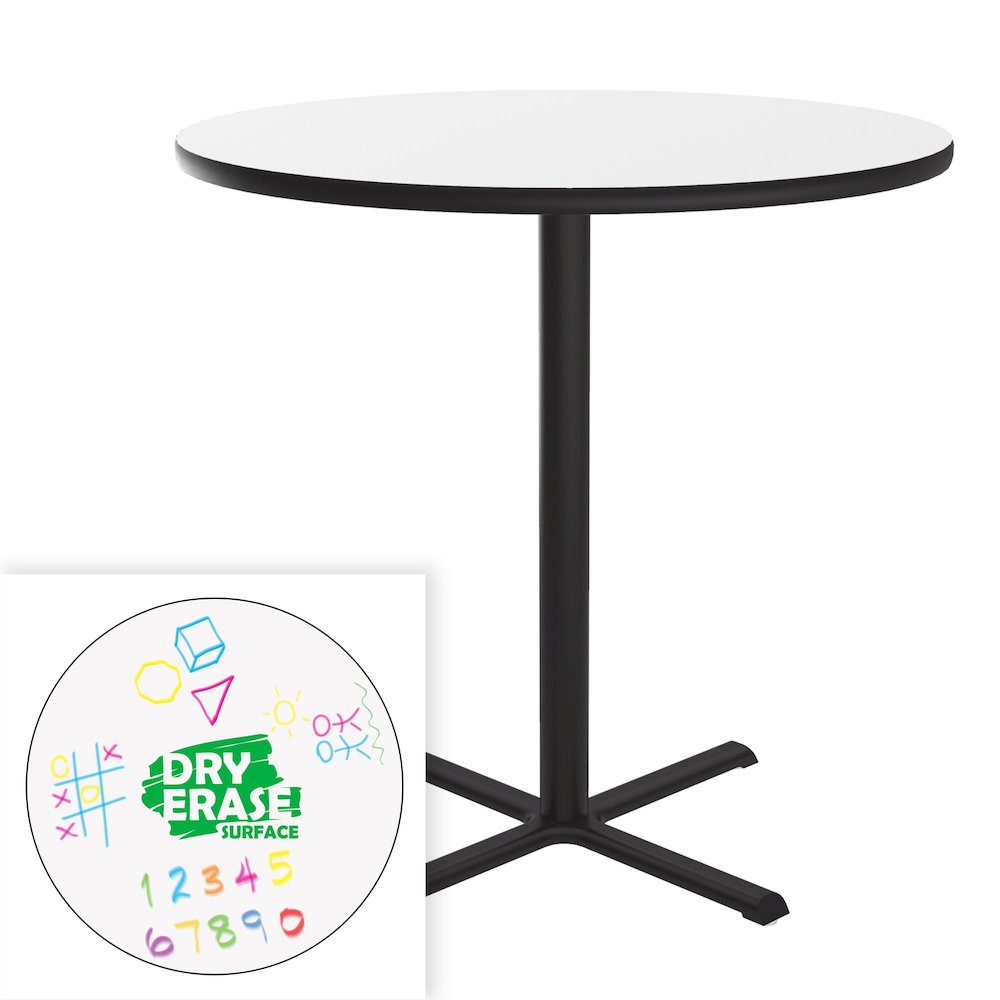 Markerboard-Dry Erase Bar Stool Height Café and Breakroom Table 48x48