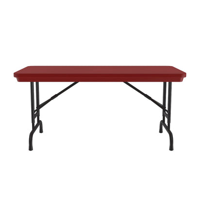 Adjustable Height Commercial Blow-Molded Plastic Folding Table 24x48"
