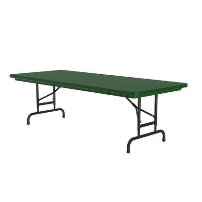 Adjustable Height Commercial Blow-Molded Plastic Folding Table 30x60"