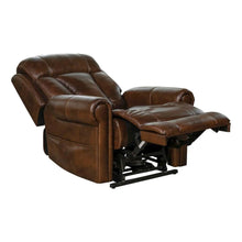 Brown Leather Recliner with Power Headrest, Lumbar, and Lift Assist