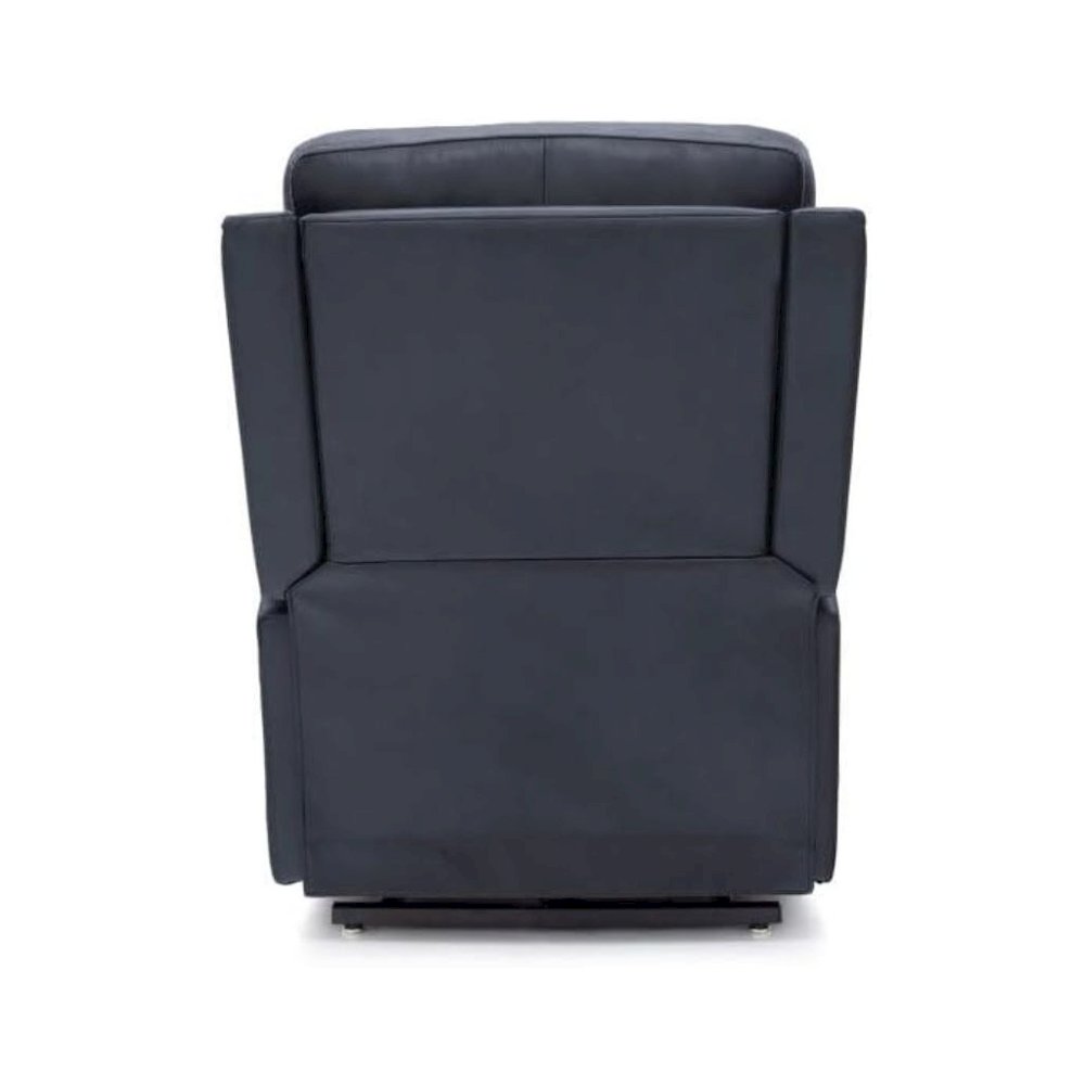 Blue Leather Recliner Chair with Lift, Heat, Power Headrest, and USB