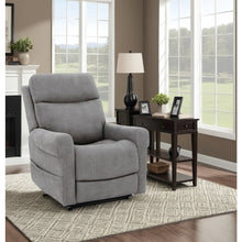Gray Power Recliner with Heat, Lumbar Support, and Power Headrest