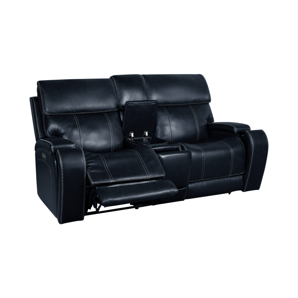 Glenwood Sofa w/Power Recline, Power Head Rests & Power Lumbar (Lay Flat)