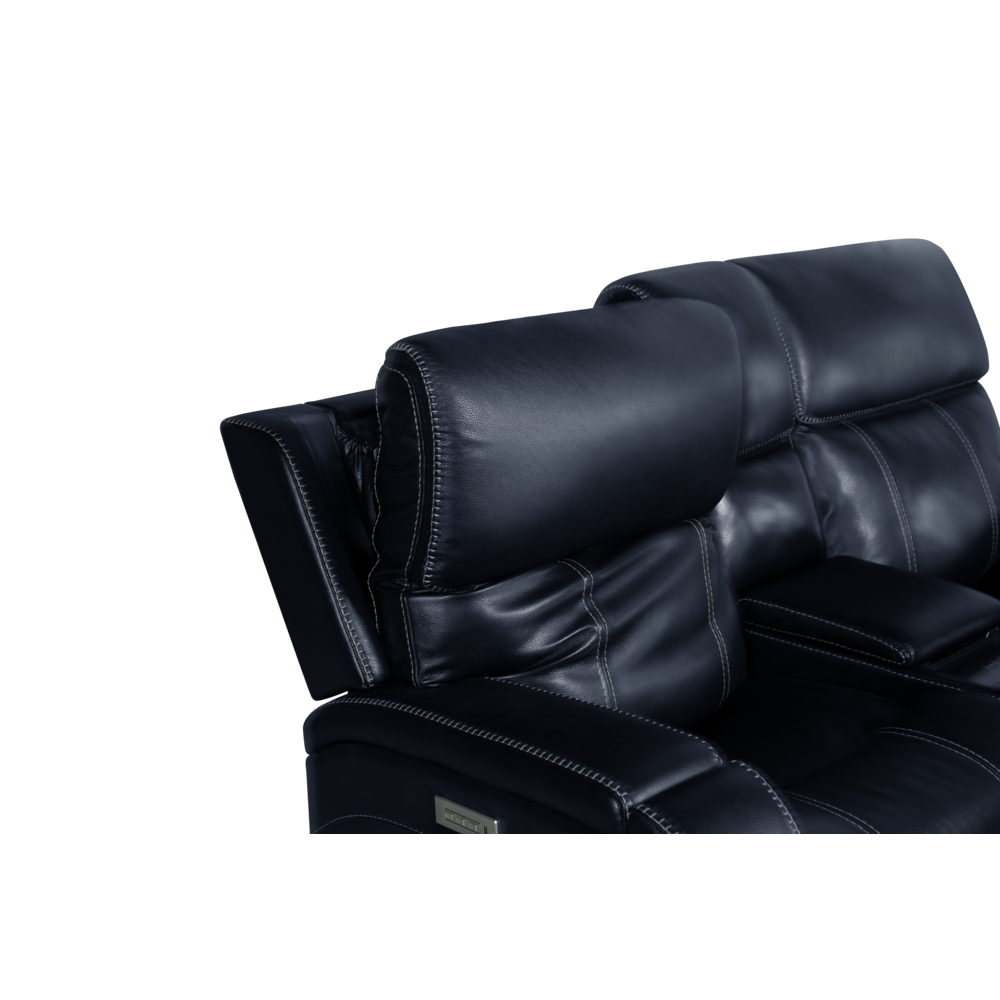 Glenwood Sofa w/Power Recline, Power Head Rests & Power Lumbar (Lay Flat)