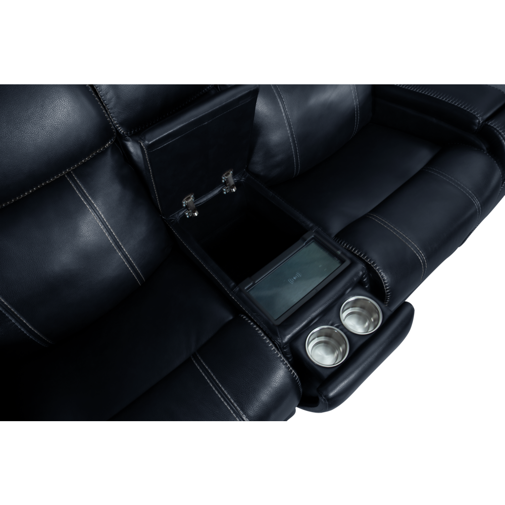 Glenwood Sofa w/Power Recline, Power Head Rests & Power Lumbar (Lay Flat)