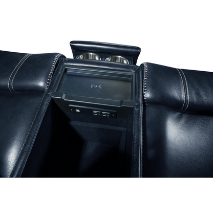 Glenwood Sofa w/Power Recline, Power Head Rests & Power Lumbar (Lay Flat)