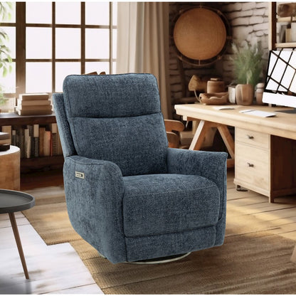 Maben Triple Power Swivel Recliner Power Recline, Power Head Rest & Power Lumbar