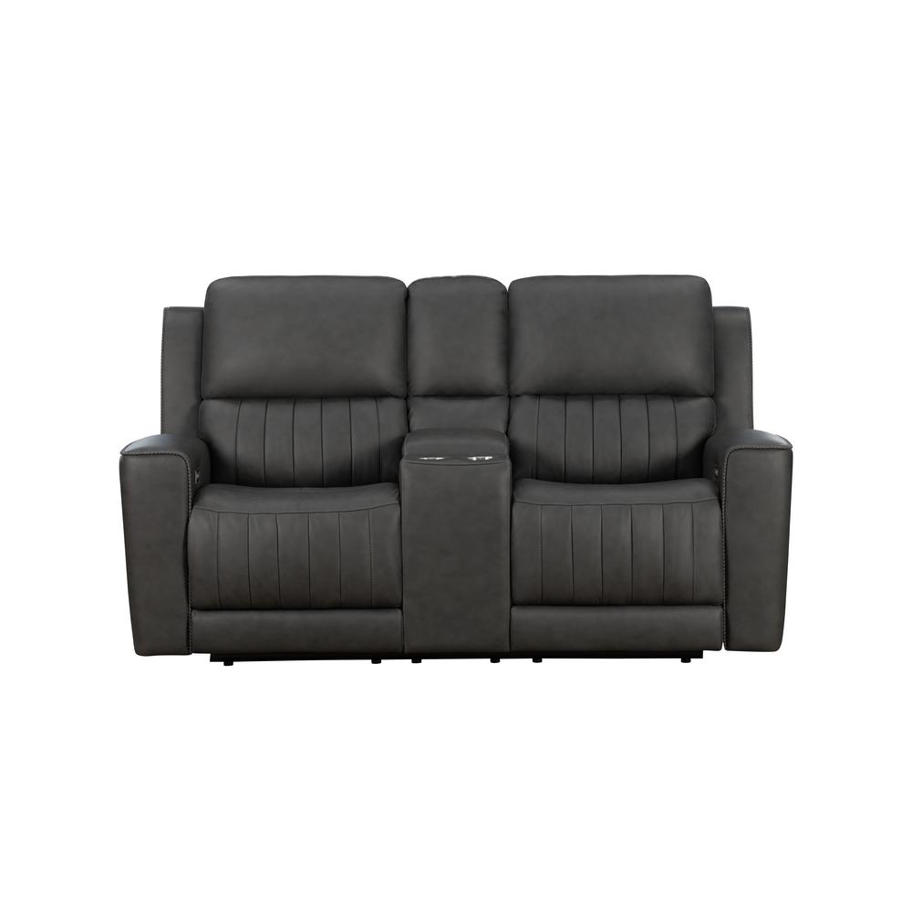 Loveseat w/Power Head Rests, Power Lumbar & Console w/Storage & 2 Cup Holders