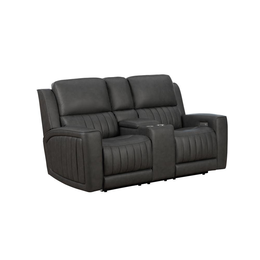 Loveseat w/Power Head Rests, Power Lumbar & Console w/Storage & 2 Cup Holders