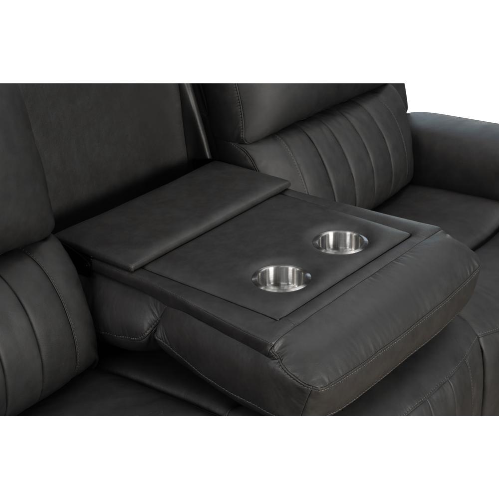 Sofa w/Power Head Rests, Power Lumbar & Drop Down Table w/2 Cup Holders