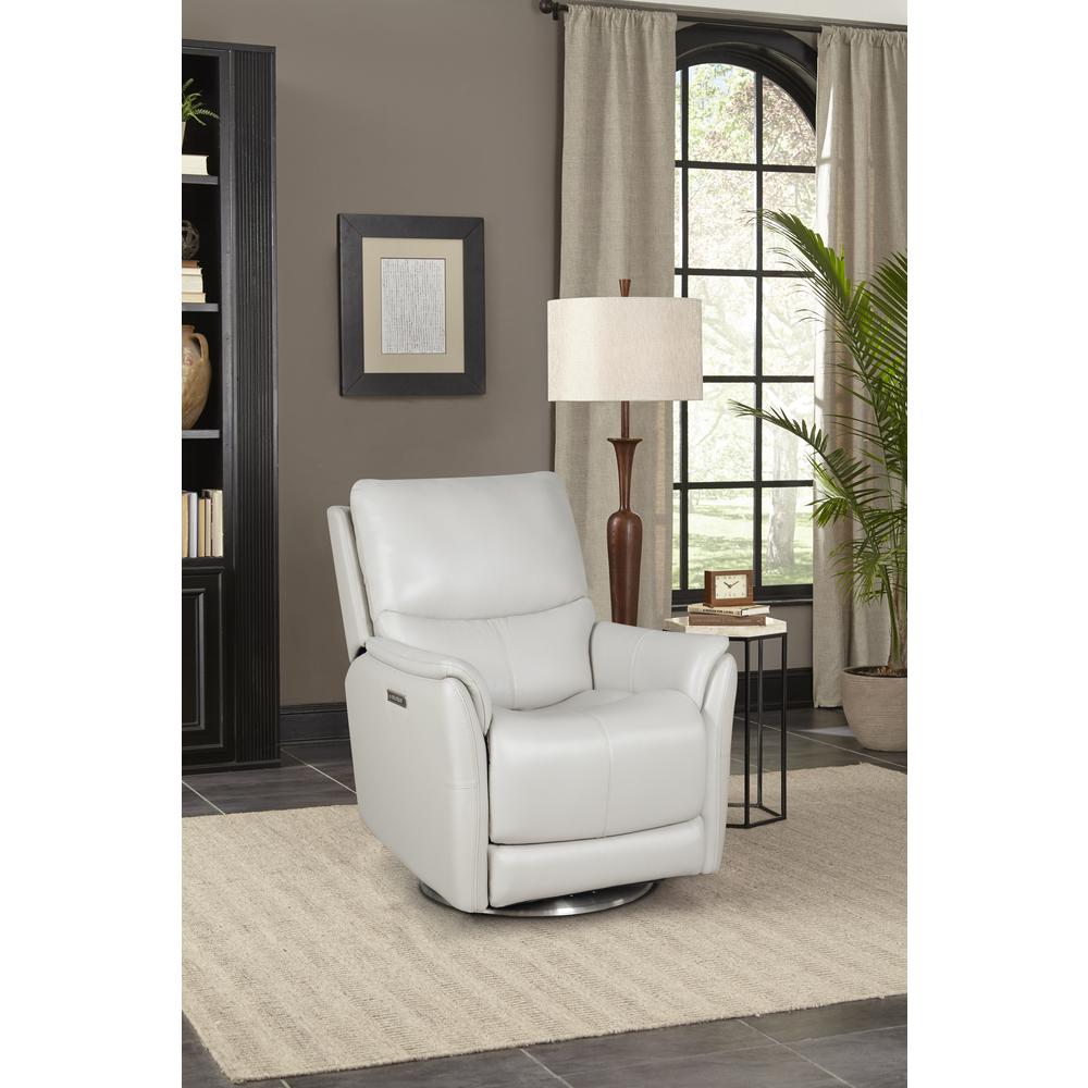 Salem Swivel Recliner w/Power Recline, Power Head Rest & Power Lumbar (Lay Flat)