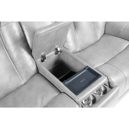Loveseat w/Power Recline, Power Head Rests, Power Lumbar & Wireless Charger