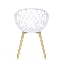 Jamesdar Kurv Chair, White and Natural (Set of 2)