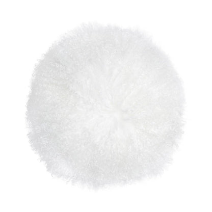 New Zealand White Sheepskin 16" Round Pillow