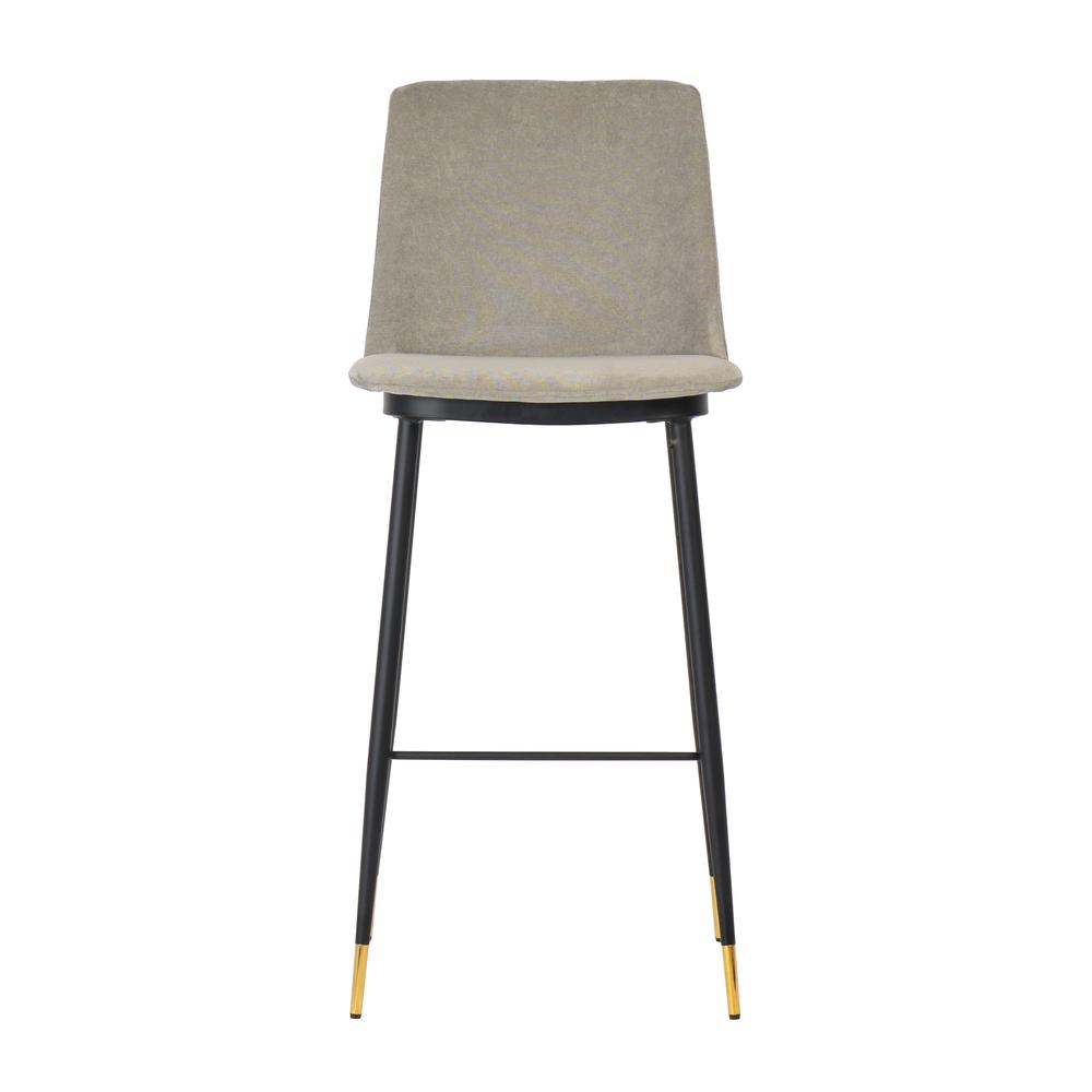 Evora Grey Velvet Counter Stool (Set of 2)