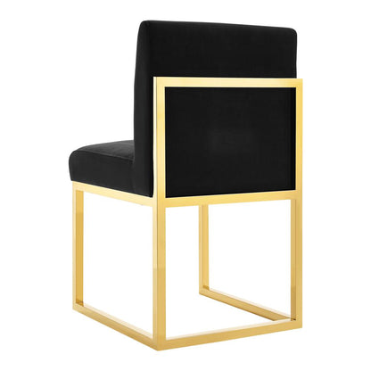 Haute Black Velvet Chair