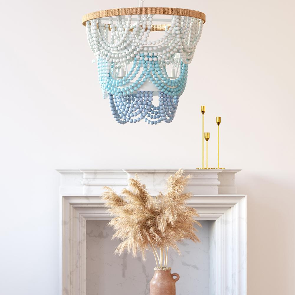 Jade Beaded Chandelier