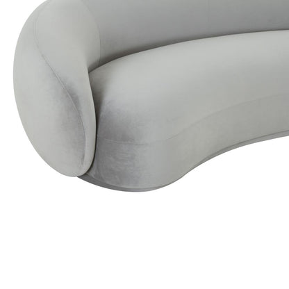 Kendall Light Grey Velvet Sofa