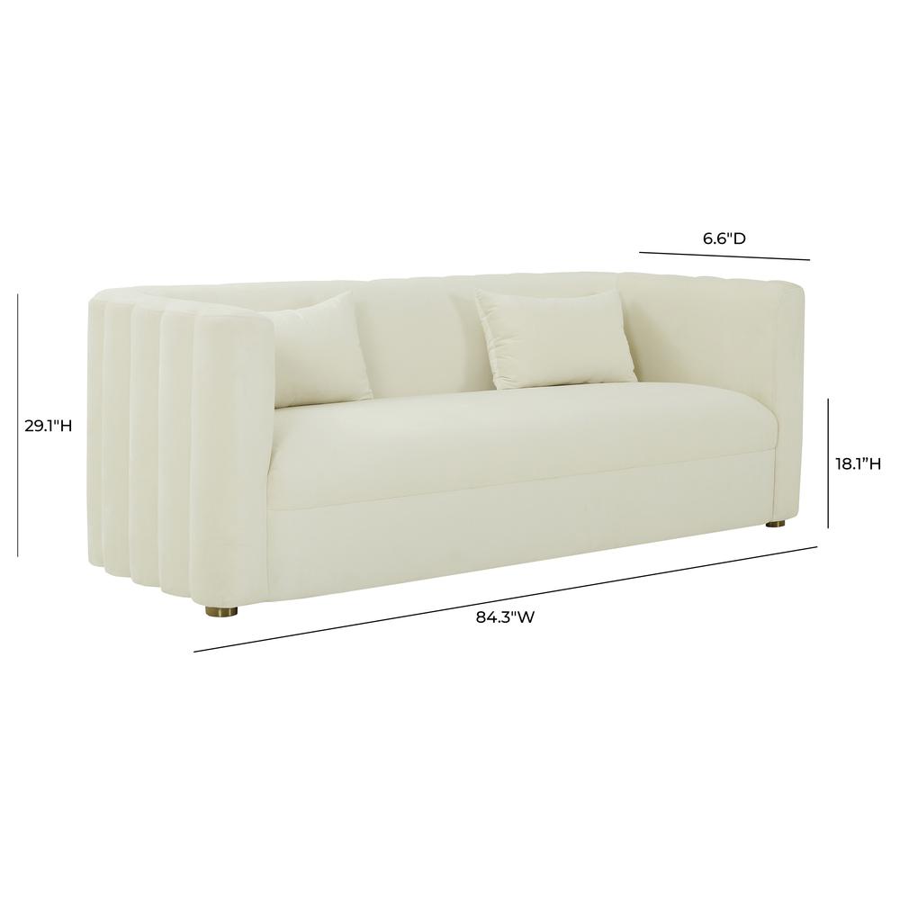Callie Cream Velvet Sofa
