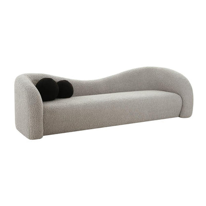 Leonie Grey Faux Shearling Sofa