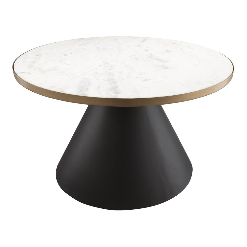 Richard Marble Coffee Table, Black, White and Gold
