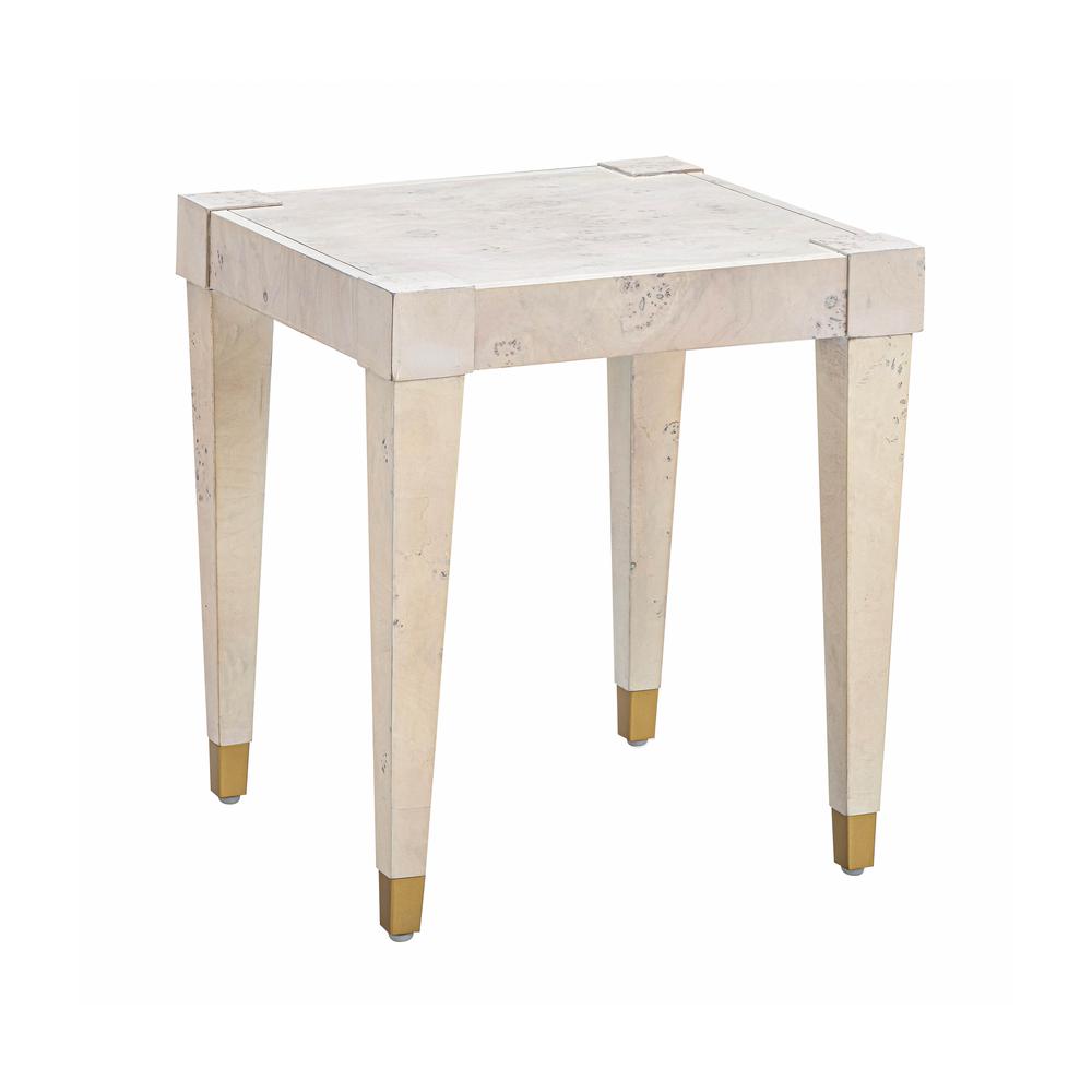 Brandyss White Burl End Table
