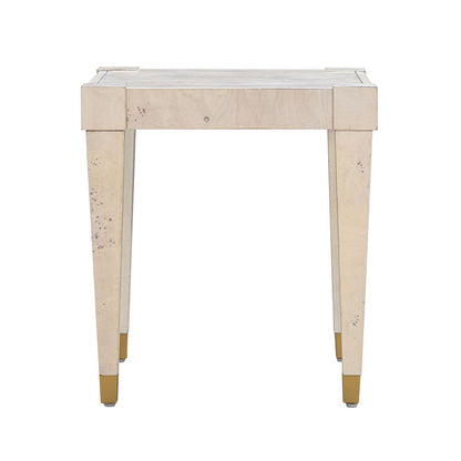 Brandyss White Burl End Table