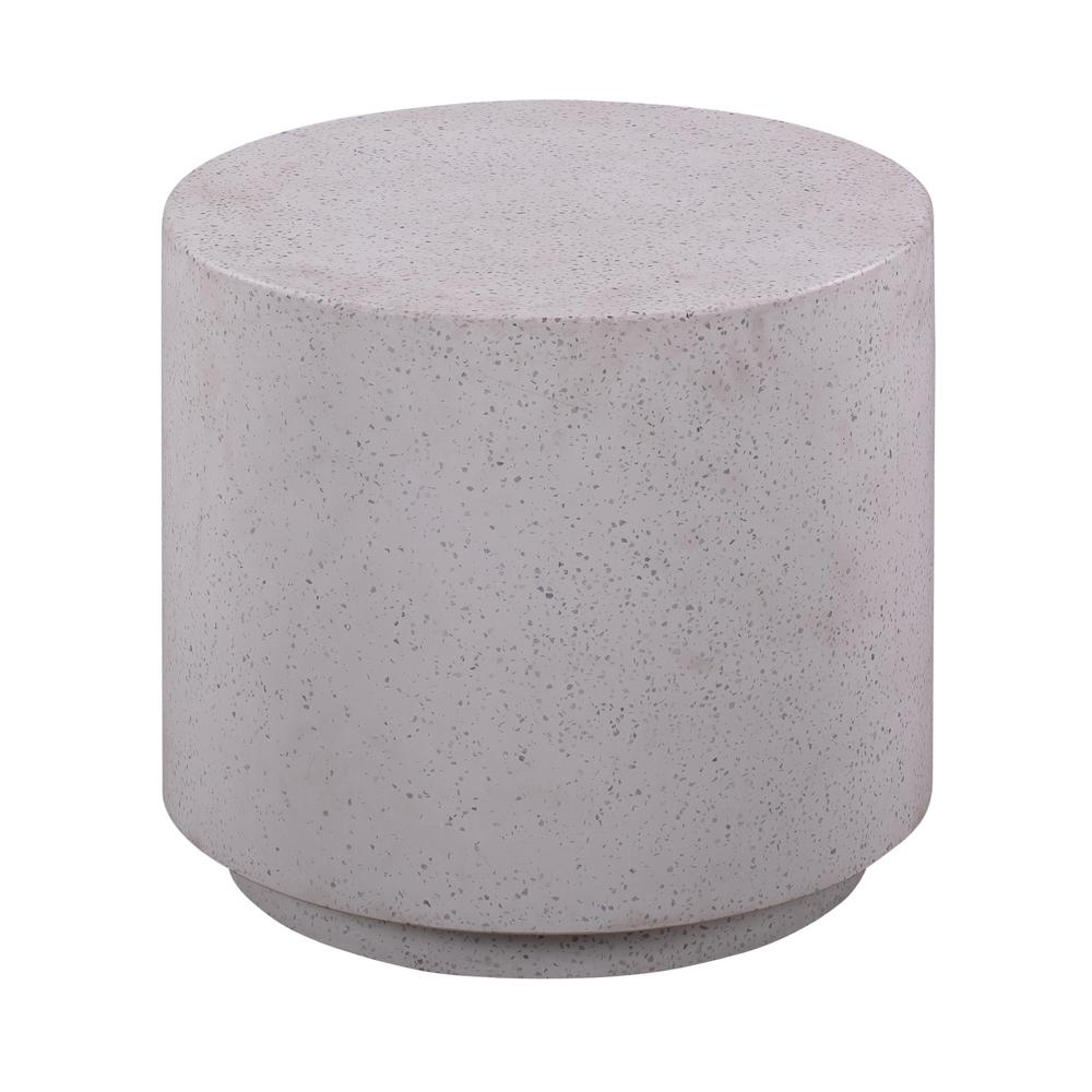 Speckled Terrazzo Side Table with Adjustable Shelf and Modern Design