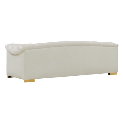 Farah Cream Velvet Sofa