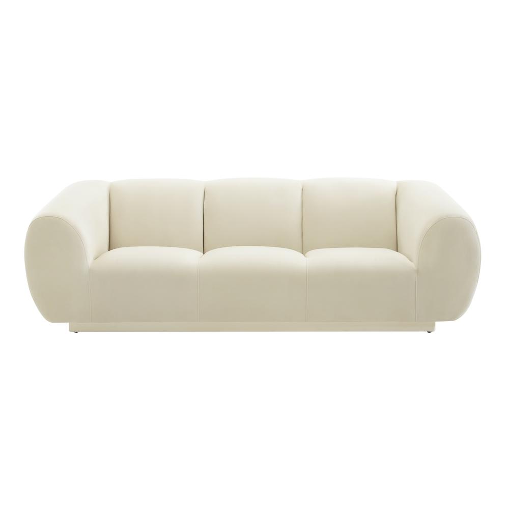 Emmet Cream Velvet Sofa
