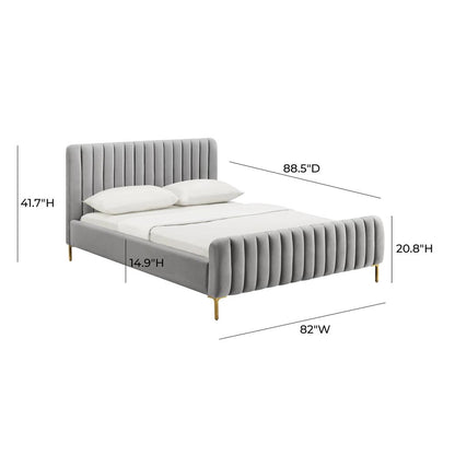 Angela Grey Bed in Queen