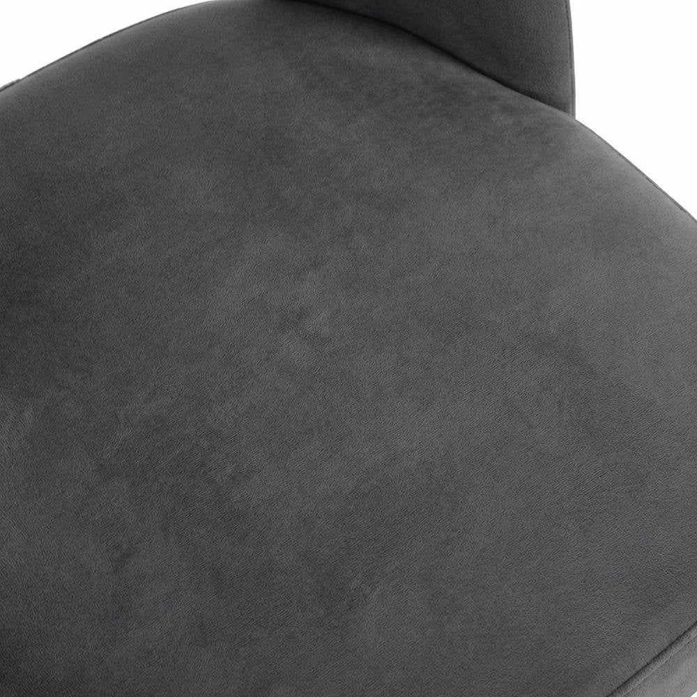 Dark Grey Velvet Dining Chair with Gold Legs and Elegant Design