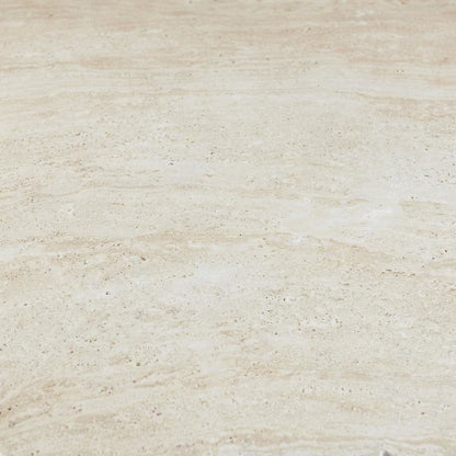 Washed Travertine Round Dining Table, Indoor Outdoor, Seats 6
