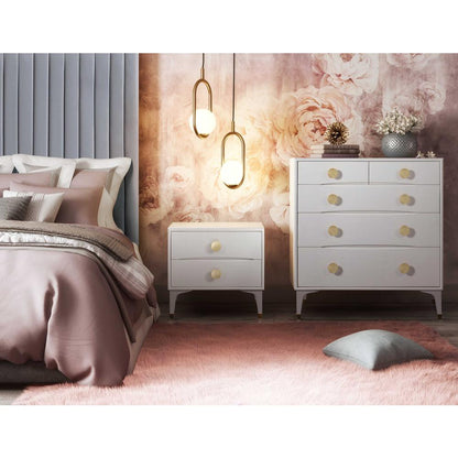 Divine White Chest Dovetail Drawers, White