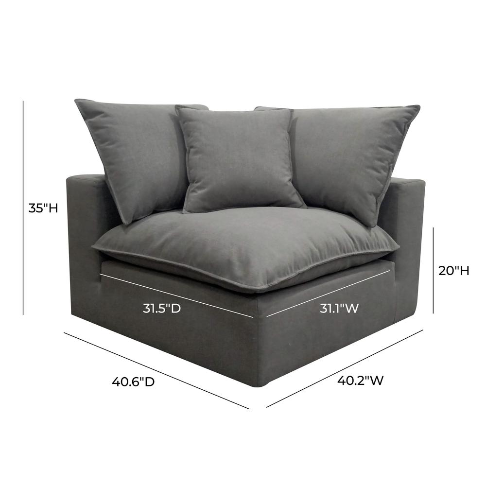 Cali Slate Corner Chair