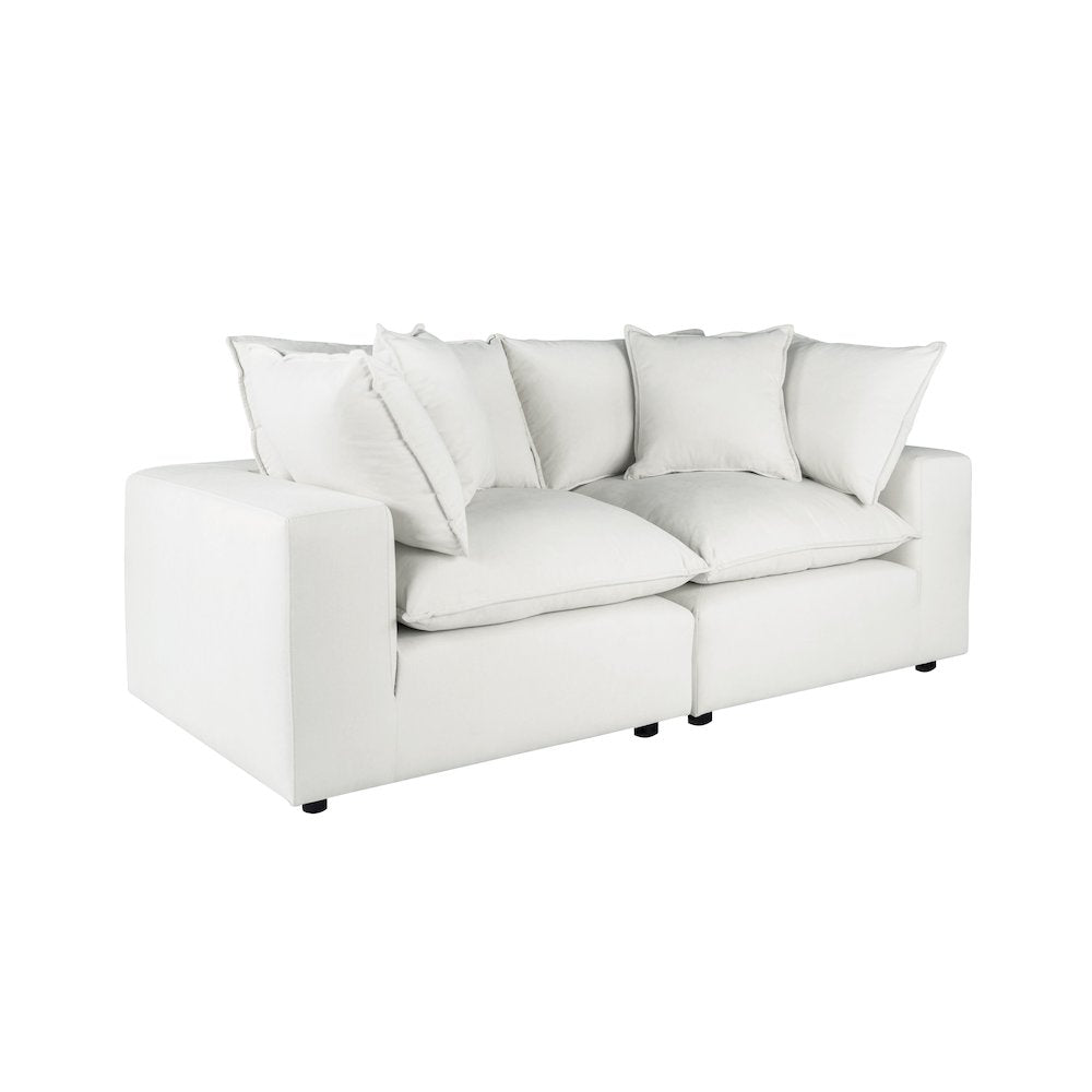 Cali Pearl Performance Fabric Modular Loveseat