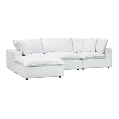 Cali Pearl Performance Fabric Modular 4 Piece Sectional