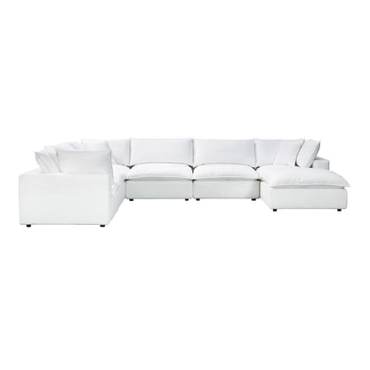 Cali Pearl Performance Fabric Modular Large Chaise Sectional