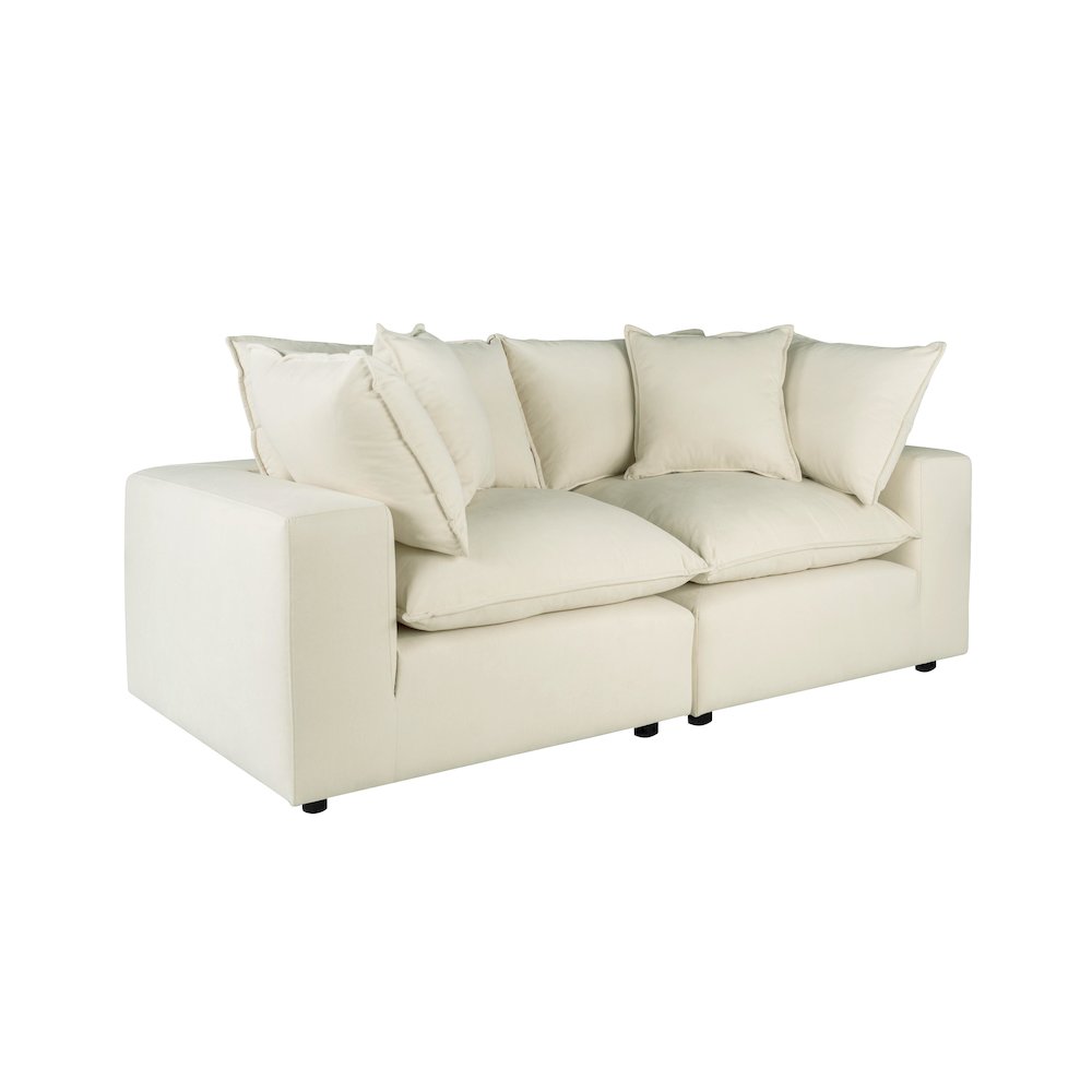Cali Natural Performance Fabric Modular Loveseat