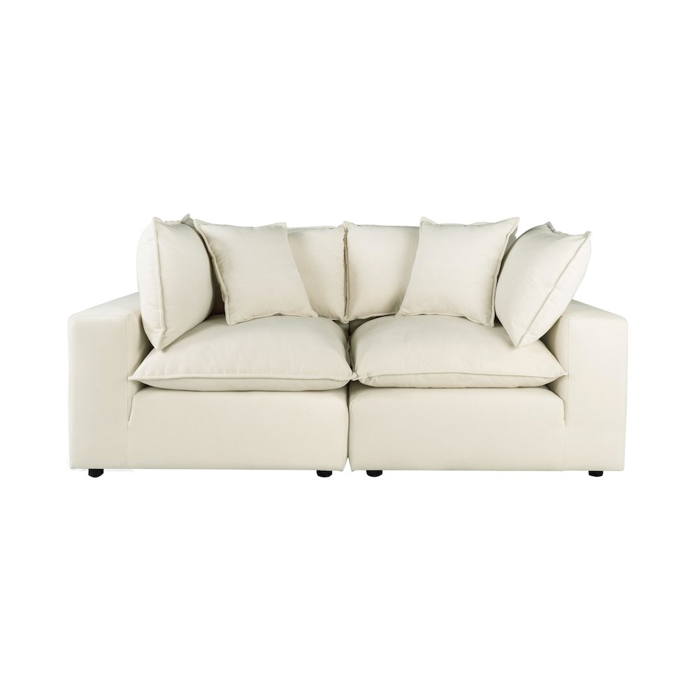 Cali Natural Performance Fabric Modular Loveseat