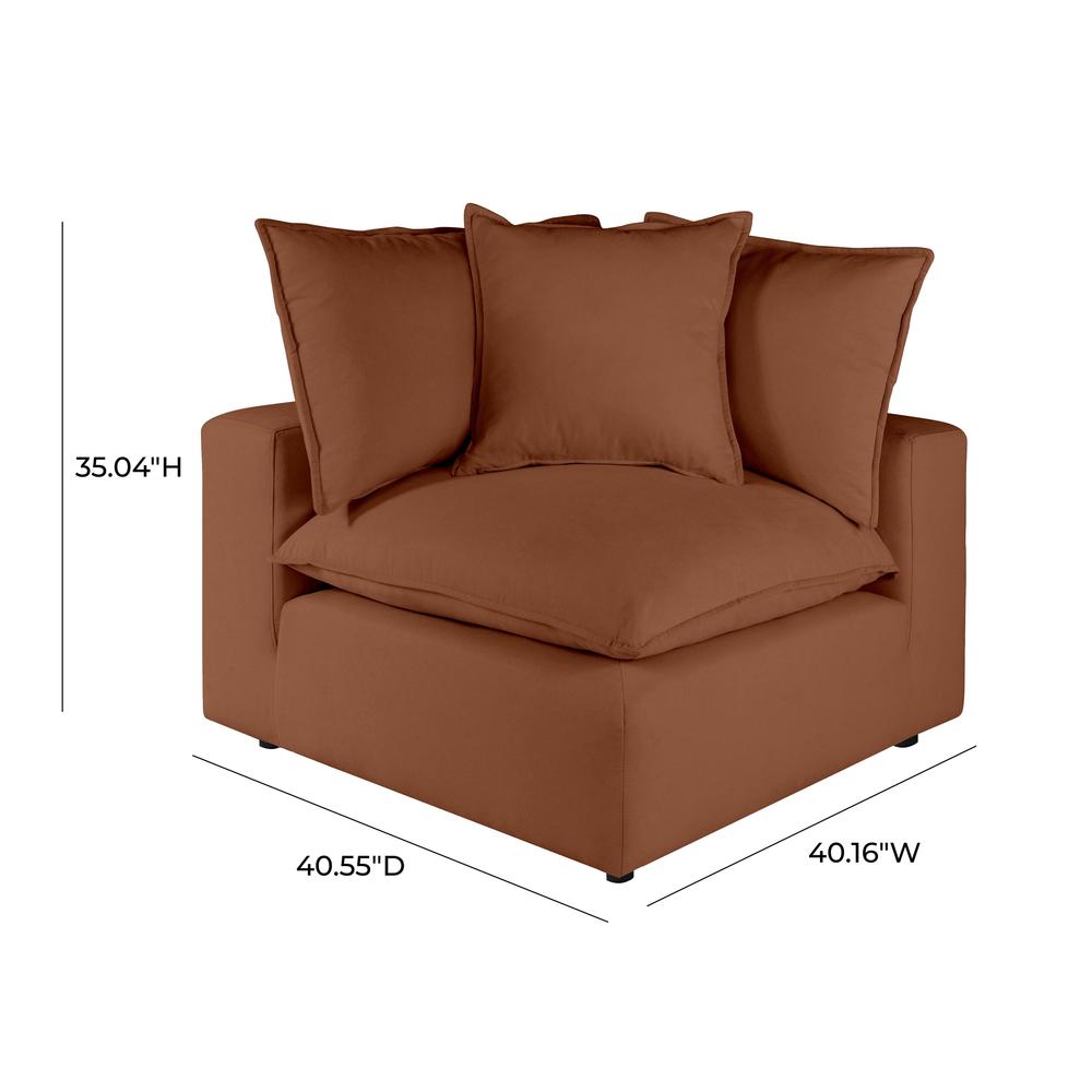 Cali Rust Corner Chair