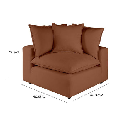 Cali Rust Corner Chair