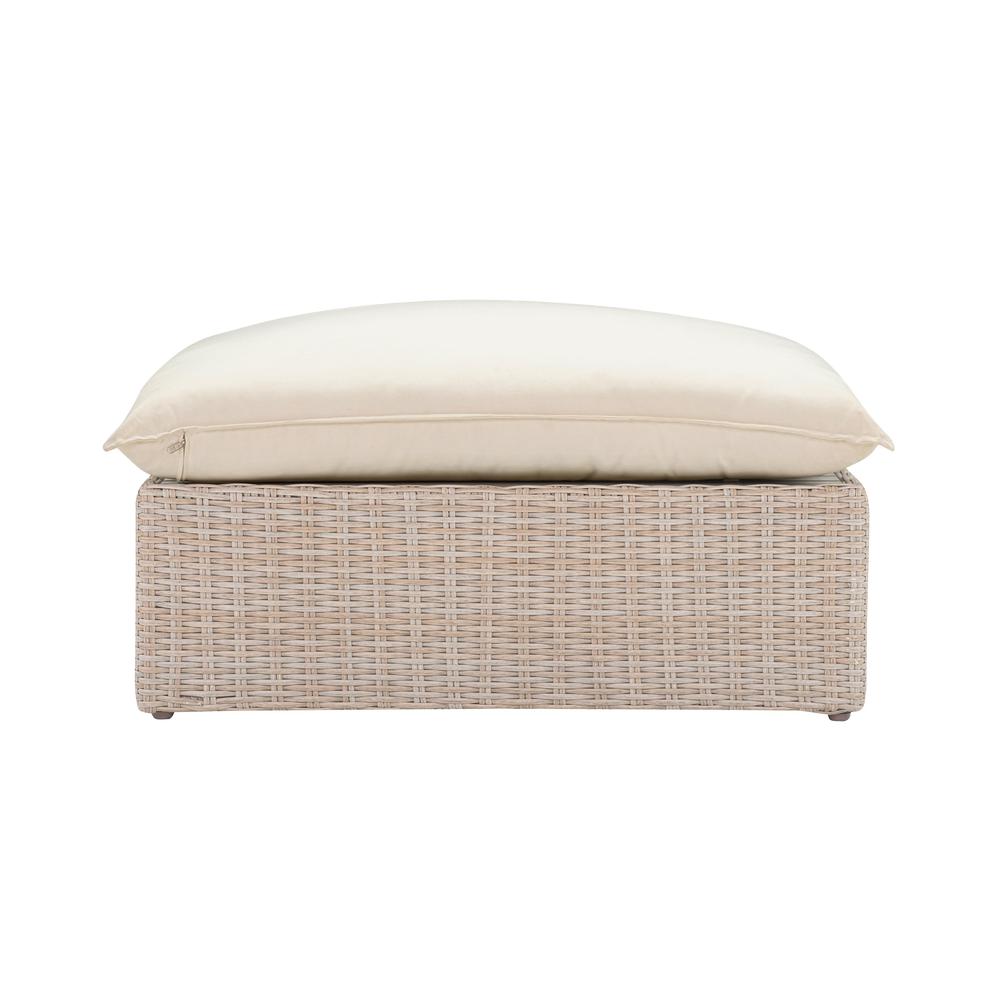 Cali Natural Wicker Outdoor Ottoman