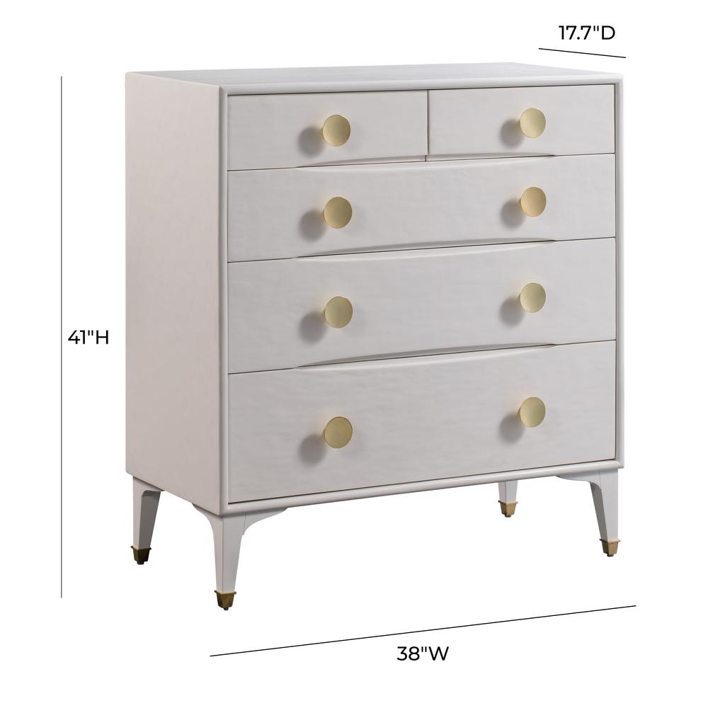 Divine White Chest Dovetail Drawers, White