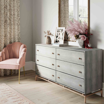 Pesce Shagreen 6 Drawer Dresser