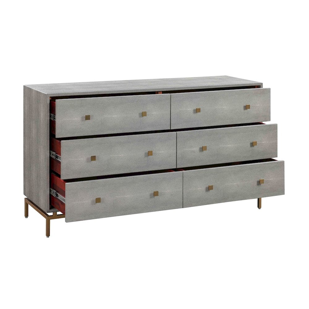 Pesce Shagreen 6 Drawer Dresser