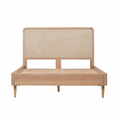 Carmen Natural Ash and Cane Bed in King