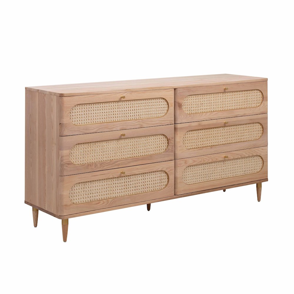 Carmen Cane 6 Drawer Dresser
